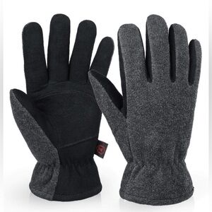 ❄️OZERO Thermal Deerskin Suede Leather Palm Gloves, UNISEX❄️ NWT💥